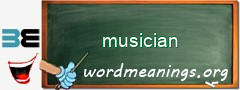 WordMeaning blackboard for musician